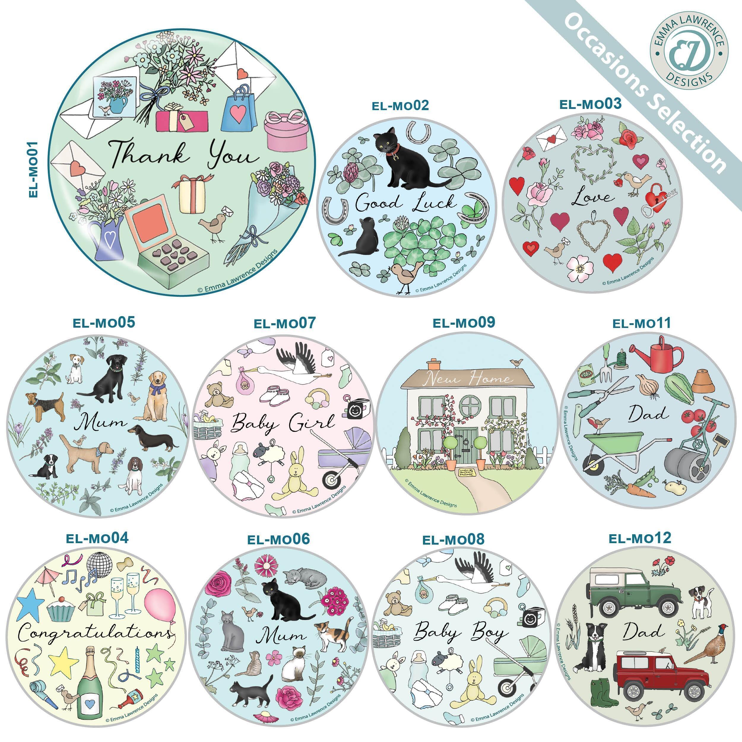 Fridge Magnet Gifts | Designer Magnets for Occasions, Emma Lawrence Designs. Retail & Trade.