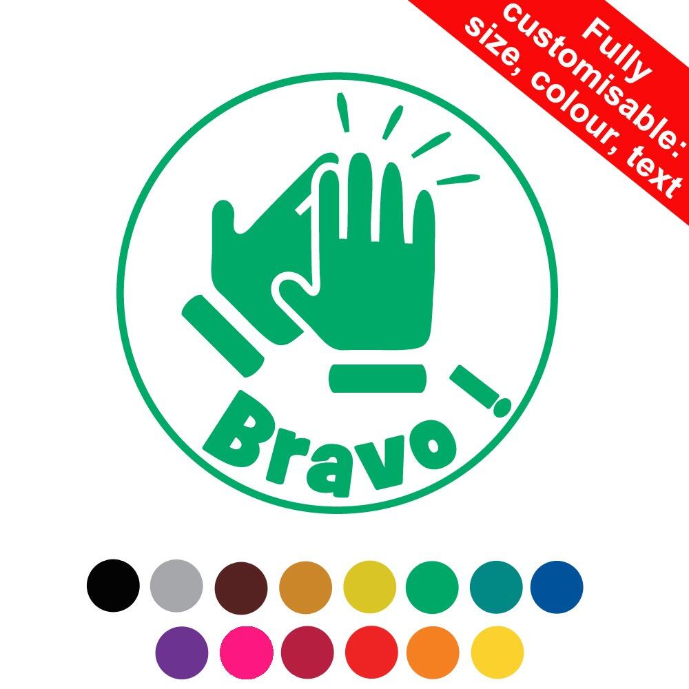 French School Stampers | Bravo ! French Personalised Teacher Stamps 19-30mm