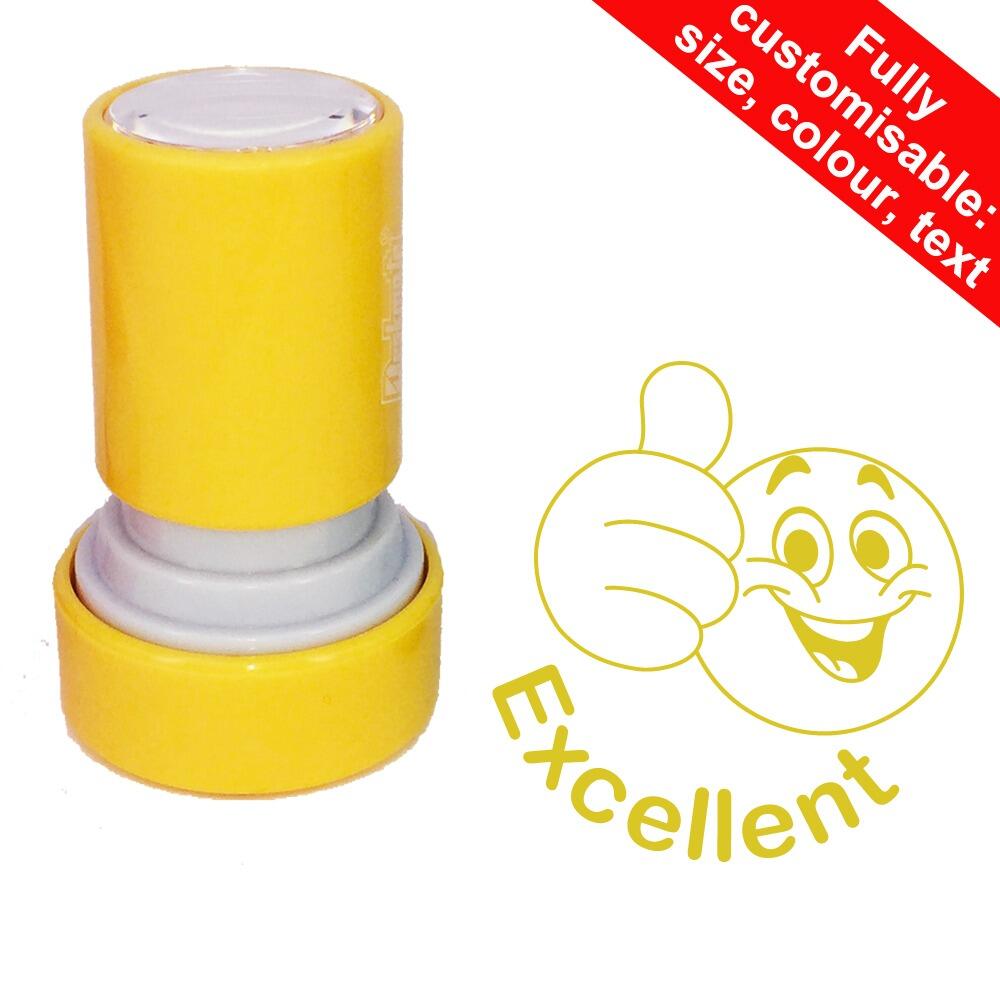 French School Stampers | Excellent Smiley/Emoji French Teacher Stamp - 22mm