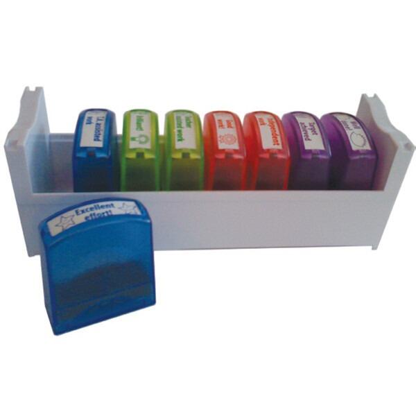 Teacher Stamp Sets | Primary Marking & Praise Teacher Stamps Boxset x 8 Self-inking Stampers