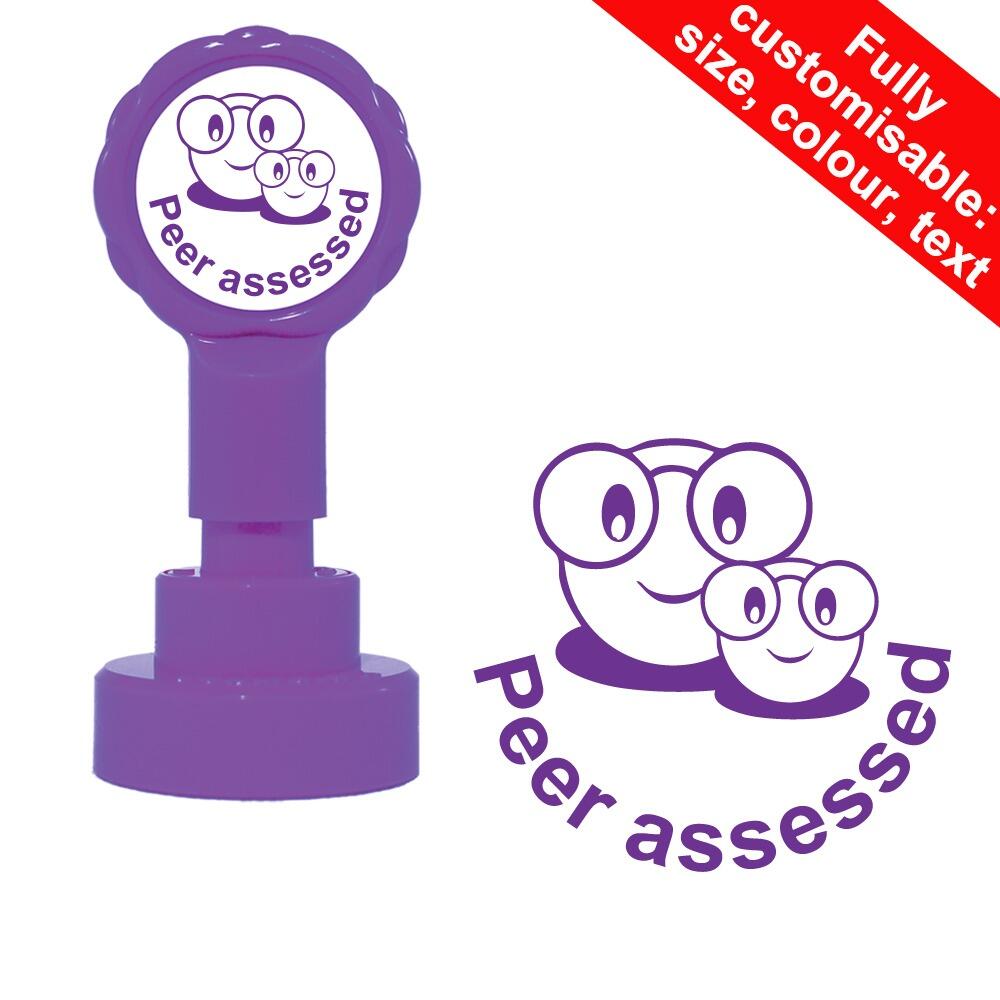 Self-inking Teacher Stamps | Peer assessed Teacher Stamp - 22mm