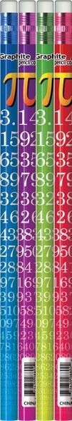 Cheap Class Rewards | 12 x Maths Pi HB Pencils. Great Low Cost Class Gifts, Prizes, Rewards