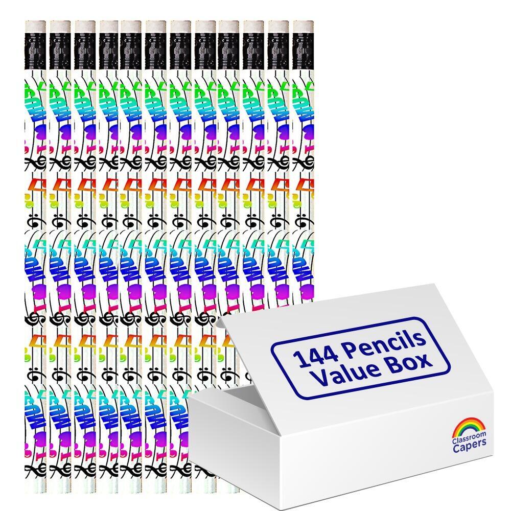 Bulk Music Pencils | 144 x I Love Music HB Pencils.