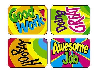 Reward Stickers | 100 x Large Positive Praise Stickers for Teachers (T47121)