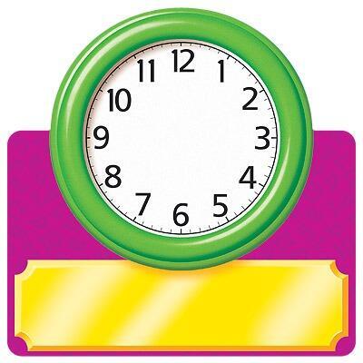 Classroom Display Card Cutouts | 36 Time Clock Cut Outs