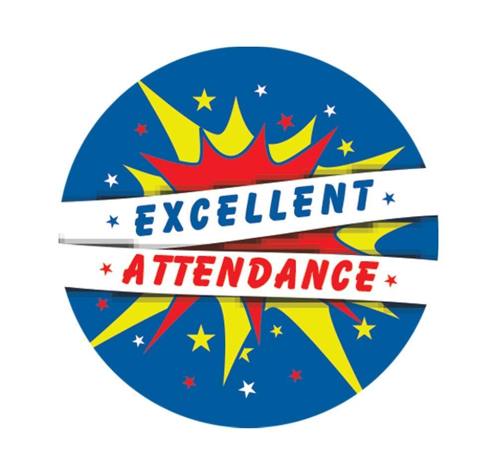Attendance School Stickers | Great Value Excellent Attendance Award/Reward Stickers/Sticker Badges