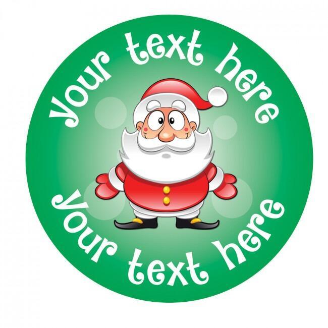Personalised Stickers | Great Value Custom Santa Christmas Stickers. Optional Scented Sticker Option