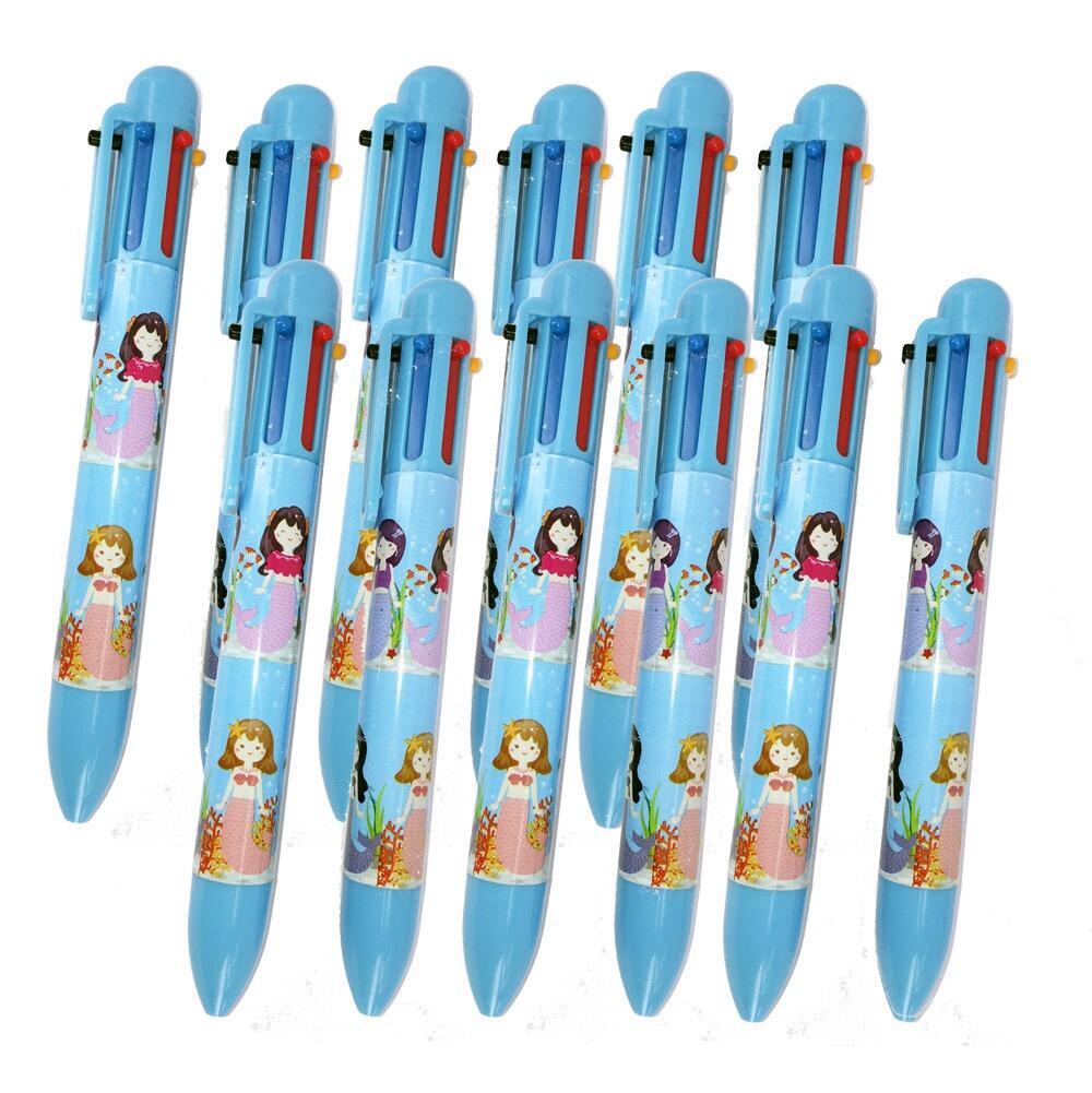 Bulk Stationery | Fun Mermaid Pens with 6 Ink Colours. Great for Low Cost Gifts/Party Bag Fillers
