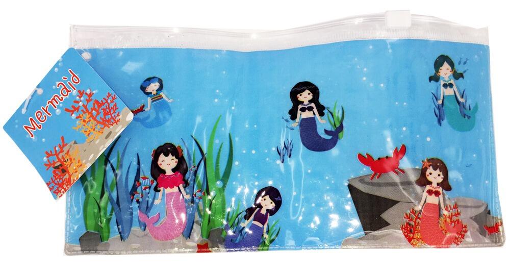 Low Cost Pencil Cases | Mermaid Design Pencil Cases (Empty). Perfect Low Cost Gift / Gift Case