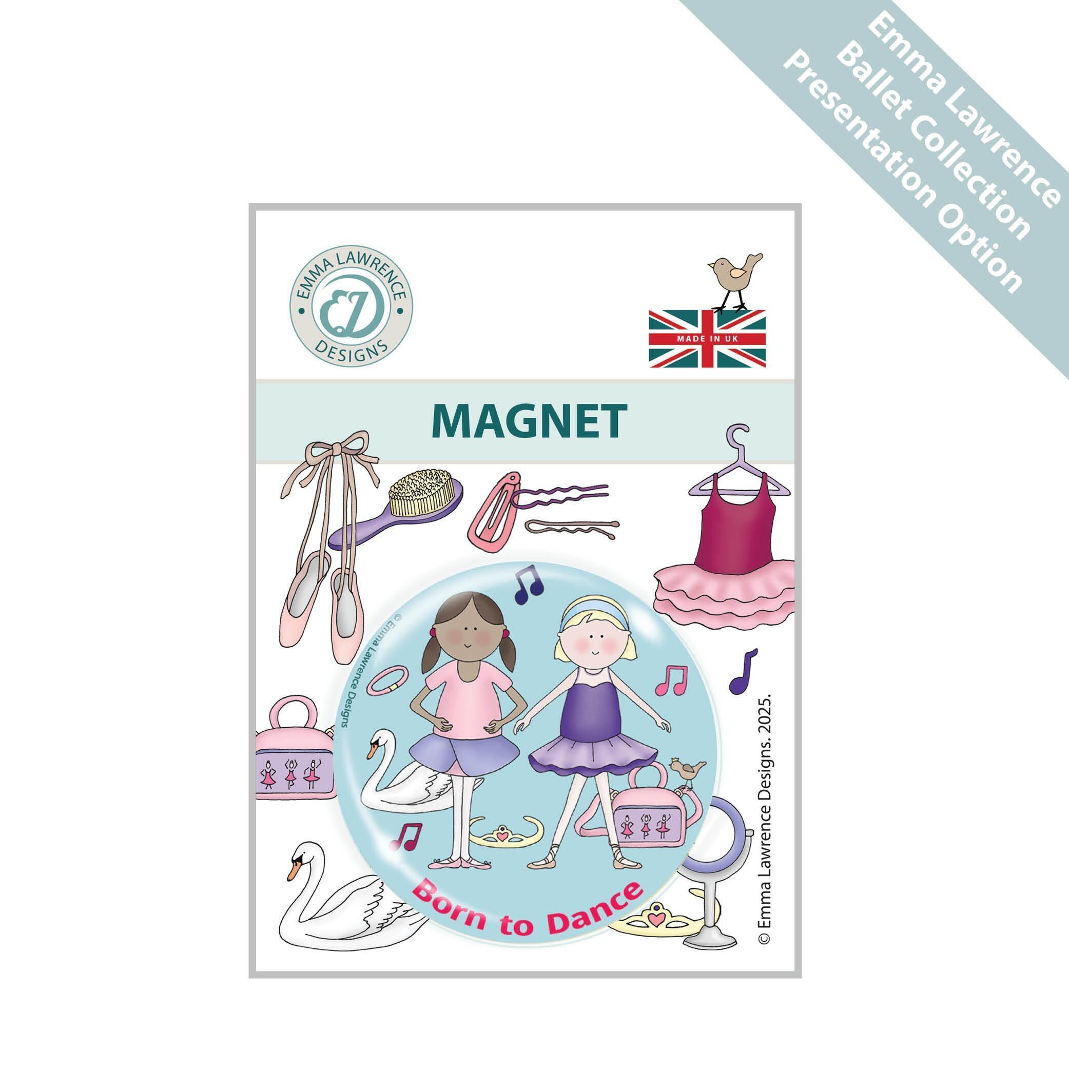 Fridge Magnet Gifts | Ballet Collection, Emma Lawrence Designs. Presentation Option