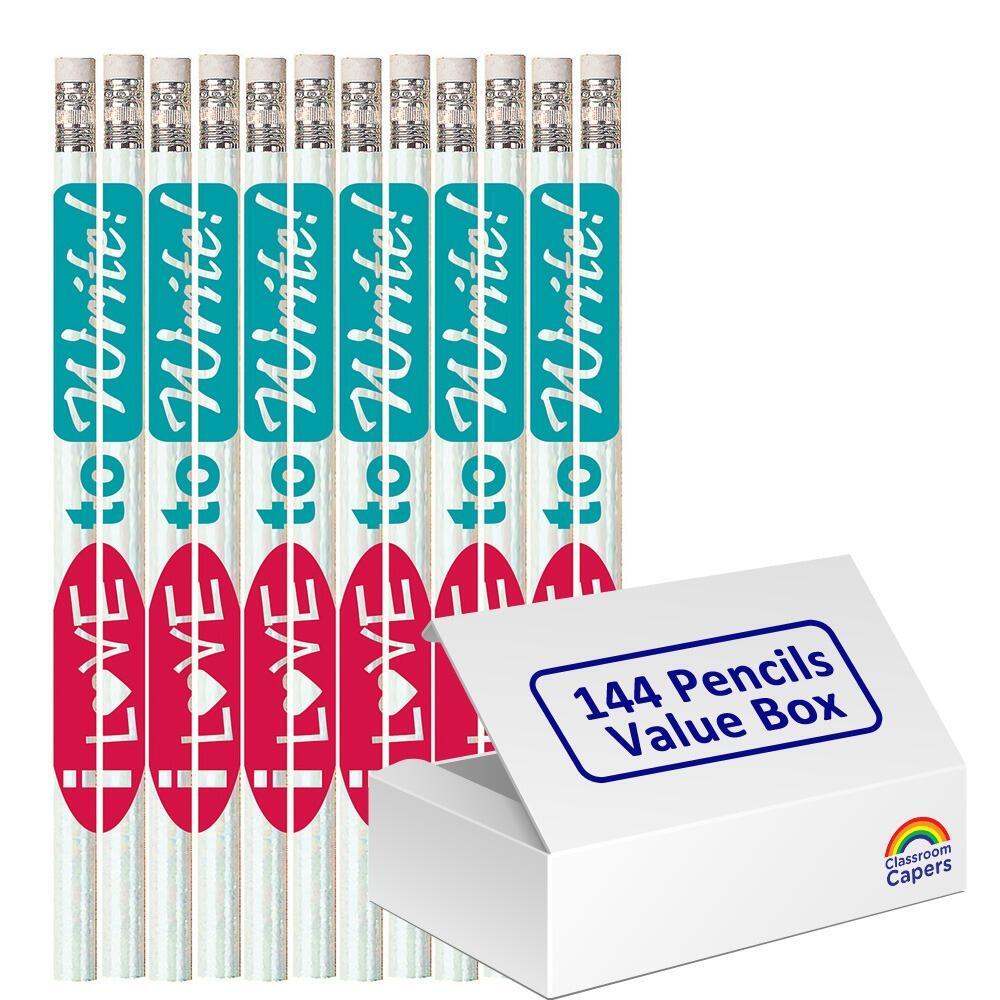 Bulk Class Gifts | 144 x I Love To Write Pencils for Schools.