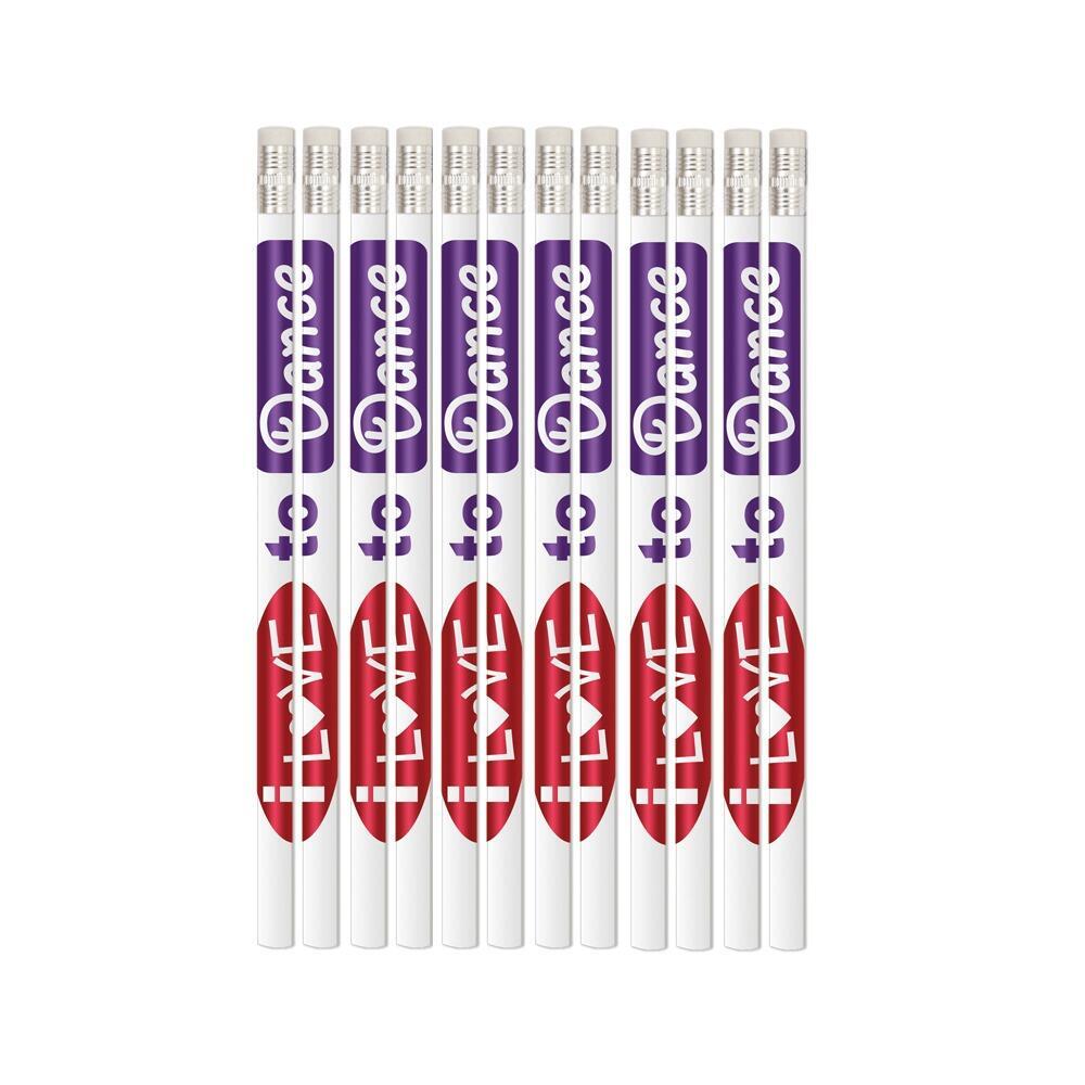 Reward Pencils | 12 x I love to dance HB Pencils.