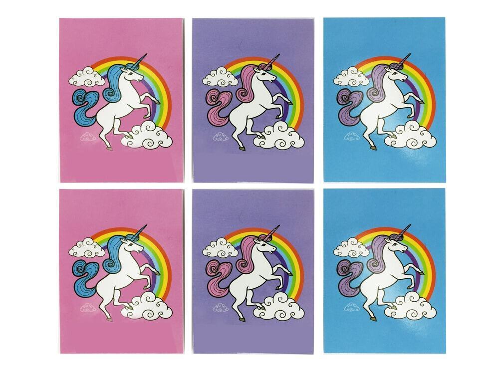 Stationery Gifts | Low Cost, Rainbow Unicorn Design Mini Notepads. Quantity Discounts.