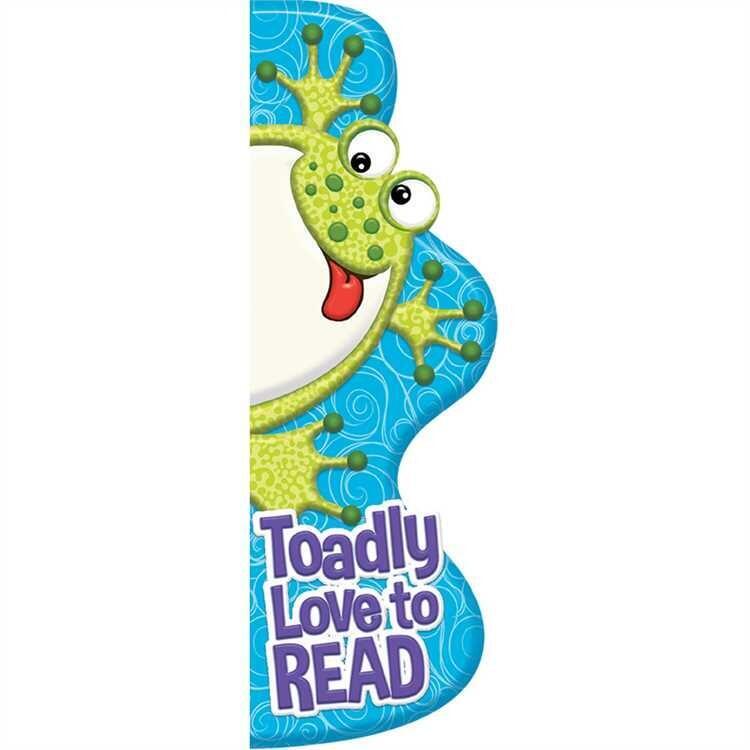 Bookmarks | 36 Fun Design Toadly Love to READ Shaped Bookmarks - Ideal Reading Incentive/Reward