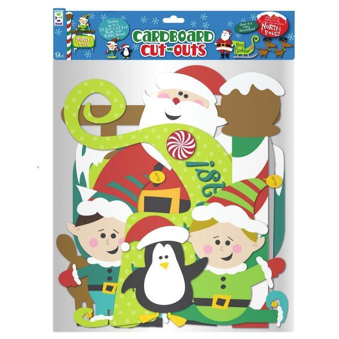 Christmas Display Cutouts | North Pole Father Christmas Scene