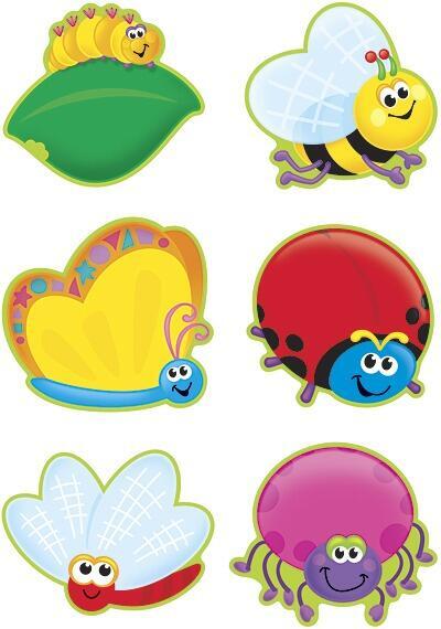 Classroom Display Card Cutouts | 36 Colourful and Bright Bugs Large Cut-Outs for Displays/Activities