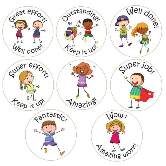 Teacher Stickers | 90 Mixed Praise, Classroom Friends Reward Stickers for Teachers. Made UK