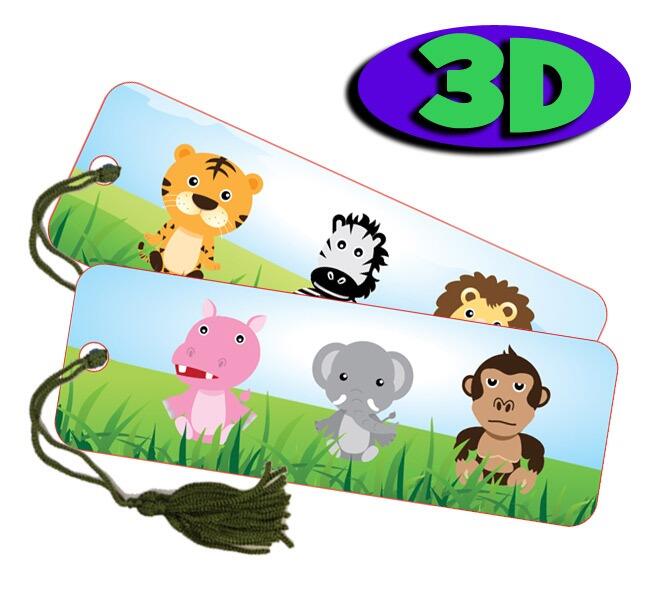 3D Bookmarks | Bulk Packs of Cute Jungle Animal 3D Bookmarks. Ideal Reading Incentive/Party Gift