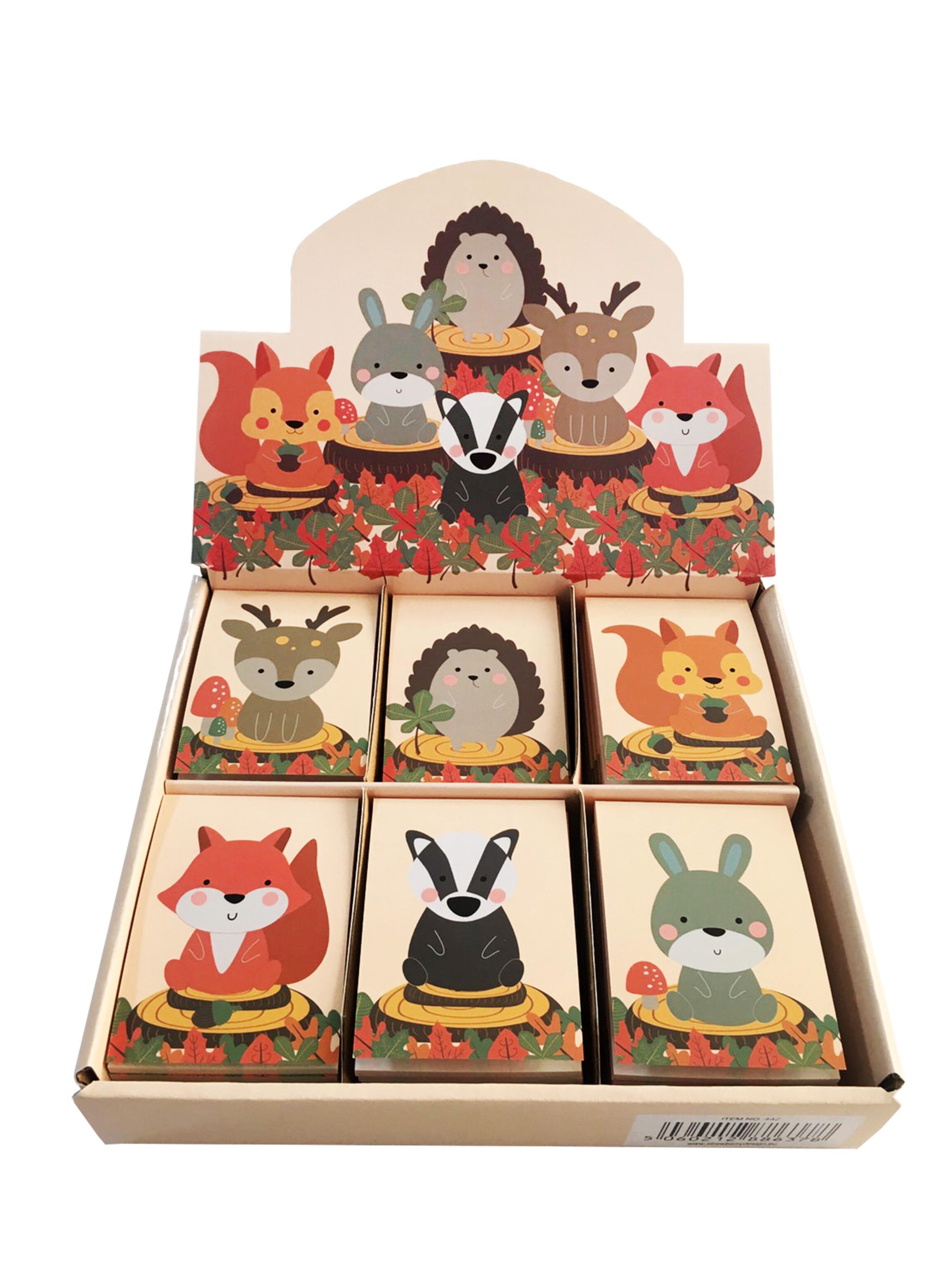 Bulk Stationery | Low Cost, Bulk Purchase Woodland Animal Mini Notepads / Memos