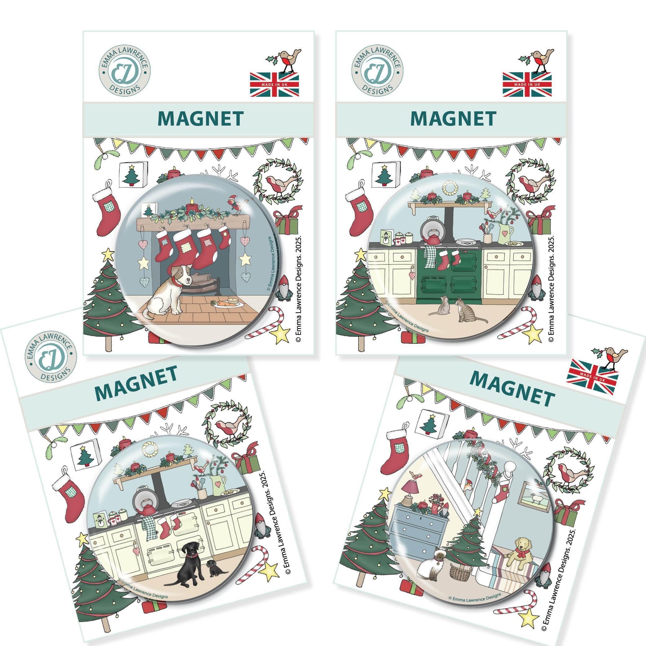 Fridge Magnet Gift Sets | Country Living Scenes, Emma Lawrence Designs. UK Made, Premium Quality