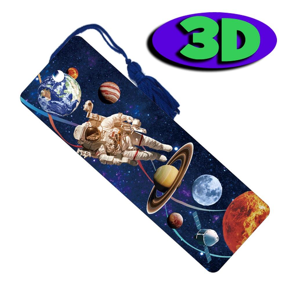 3D Bookmarks | Stunning Astronaut/Planets Bookmark/Ruler. Ideal Reading Incentive/Class Gift/Present