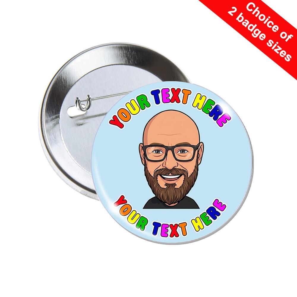 Custom Face Badges UK | Personalised Stunning Design Avatar/Selfie Badges. Simply Upload Photo/Image