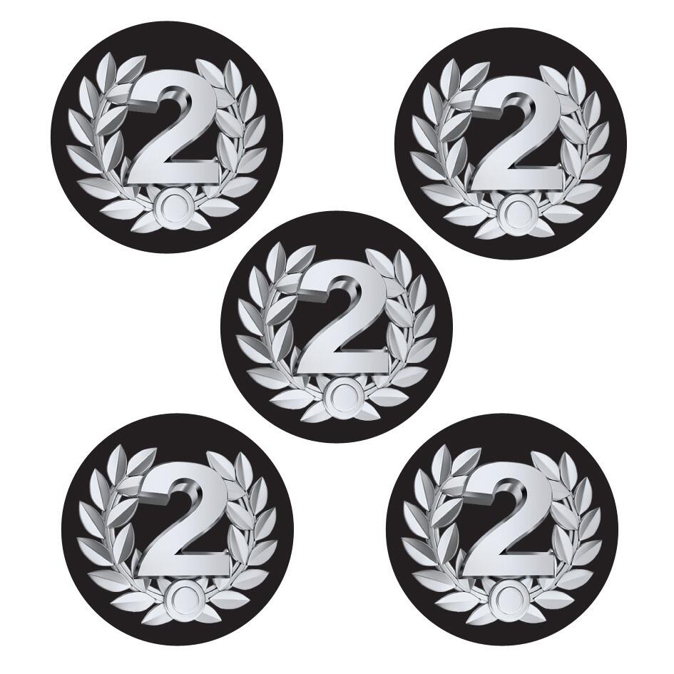 Reward Stickers | 125 x 2nd Place Stunning Wreath Design, Shiny Sports Stickers. Made UK