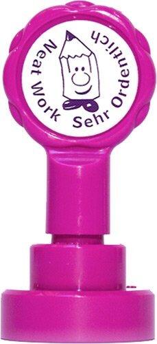 German Teacher Stamps | Sehr Ordentlich / Neat Work Bilingual German Stamper 22mm