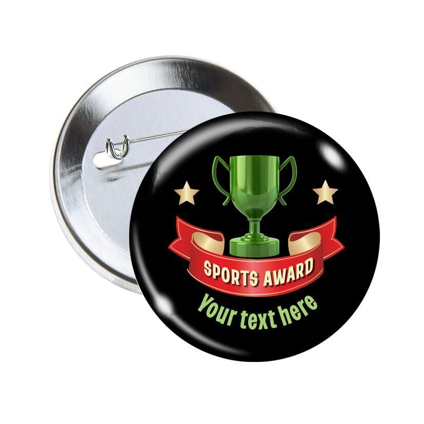 School Badges | Sports Award, Trophy & Stars Design Sports Day/Award/Prize Custom Badges x 10