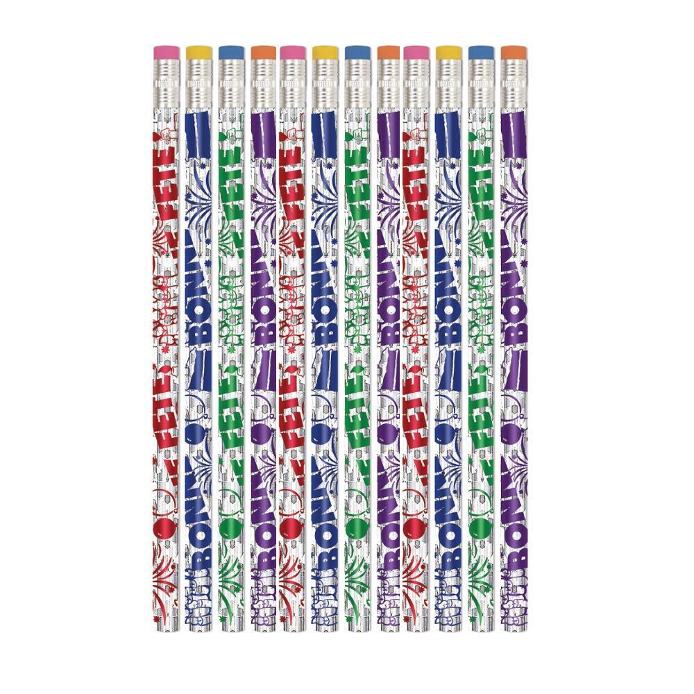 Kids Pencils | 12 x Bonne Fete French Birthday HB Pencils