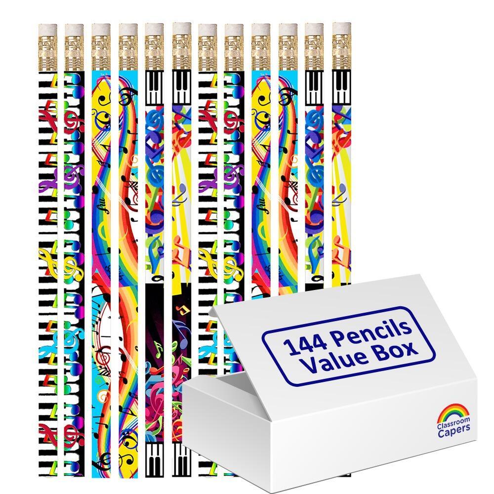 Bulk Kids Pencils | 144 x Mega Music HB Pencils