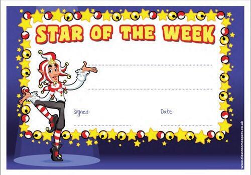 School Certificates | 30 x "Star of the Week" Award Certificates for Teachers