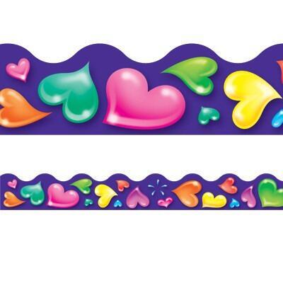 Classroom Display Borders | Colourful Hearts Design