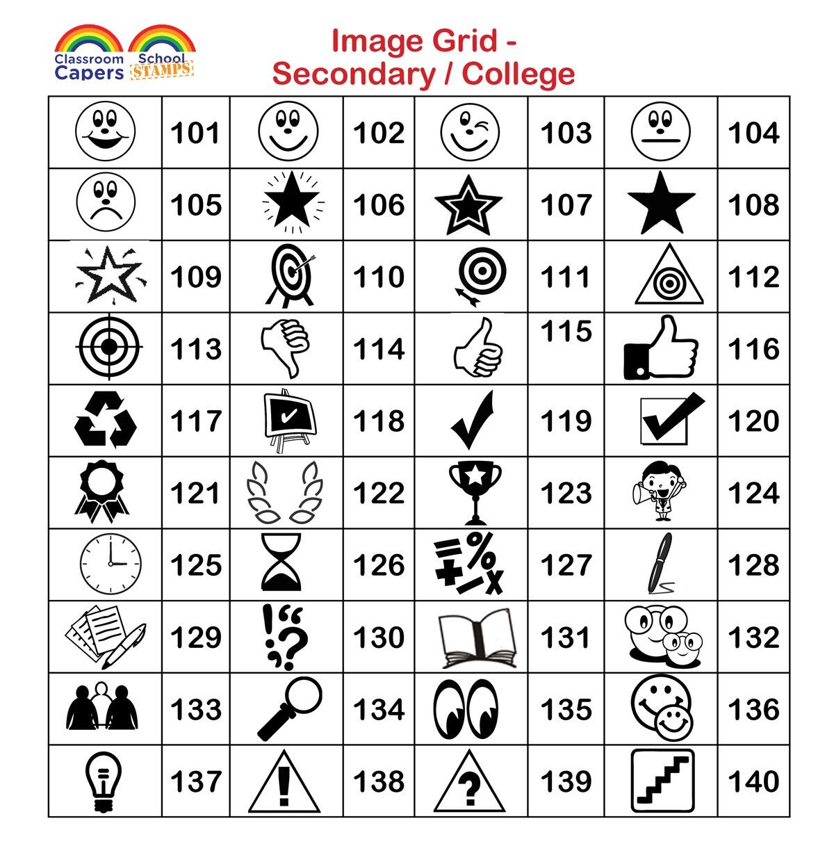 Personalised School Stamps | Choice of Images - Secondary School Age Images