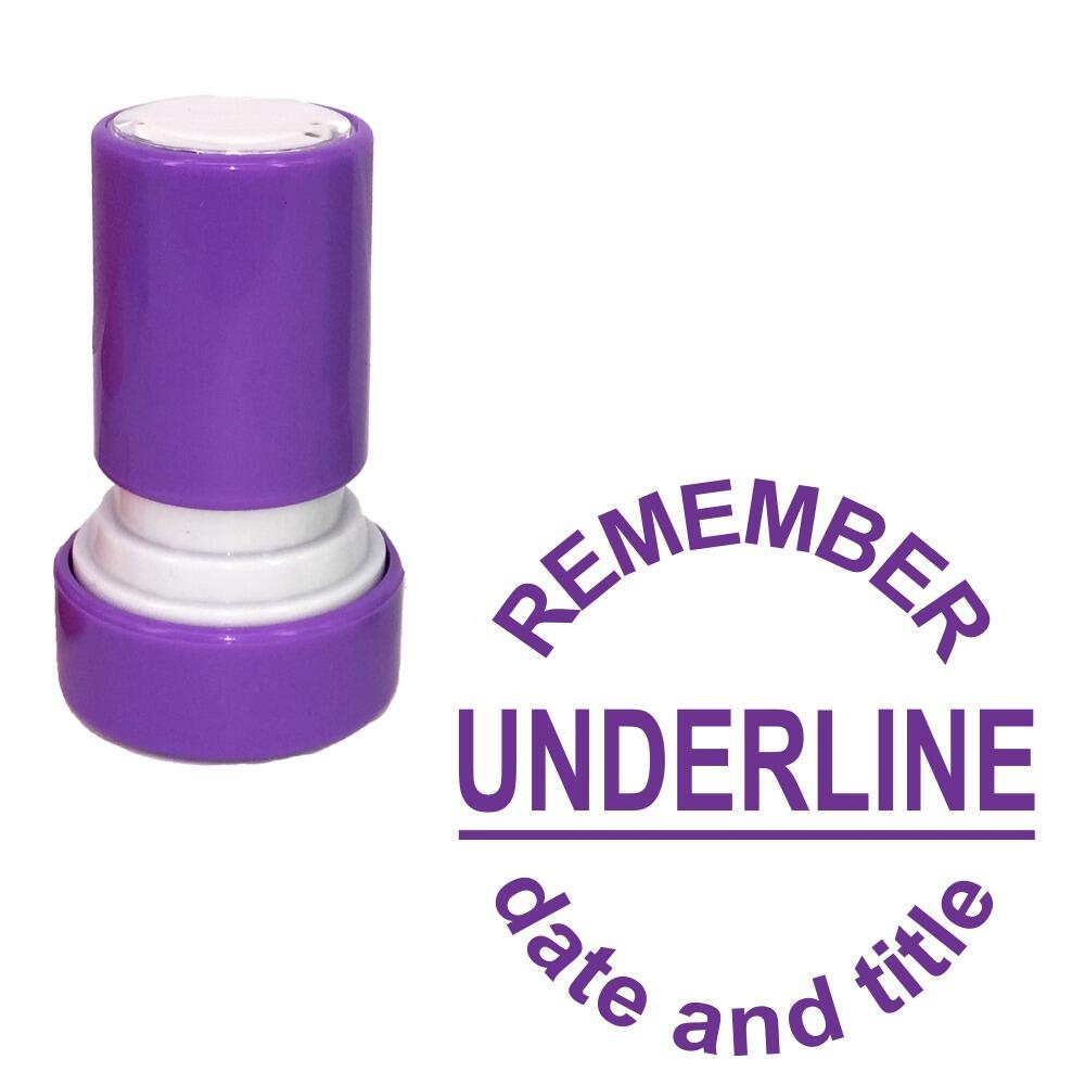 Bulk Teacher Stamps | Remember underline date and title Self-inking Teacher Stampers