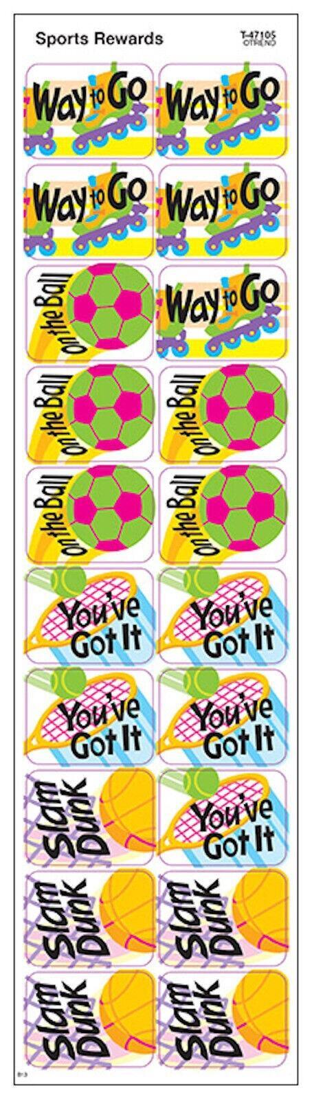 Reward Stickers | 100 x Large Sports Incentive and Praise Stickers (T47105)