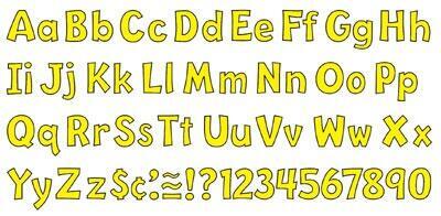 Classroom Display Lettering | 10cm Stunning Yellow Card Letters for Notices x 216 (T79743)
