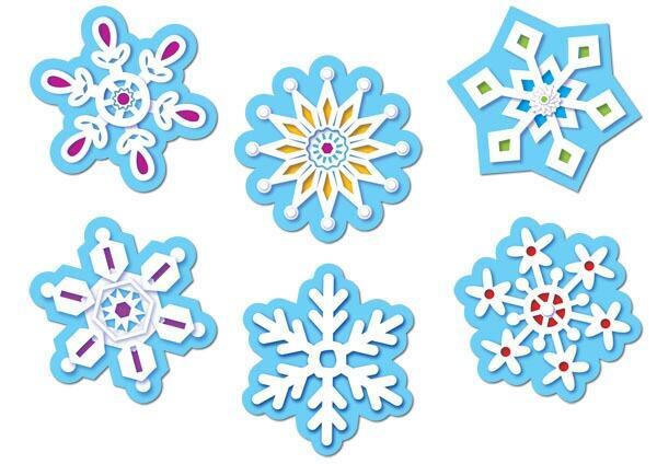 Classroom Display Resources | 36 Stunning Winter Snowflake Cut-out Cards for Christmas Displays
