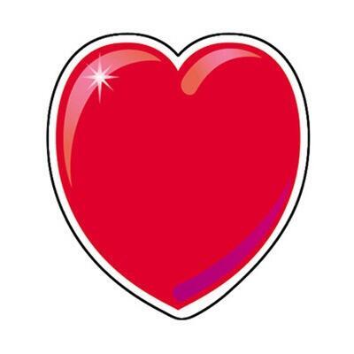 Classroom Display Card Cutouts | 36 x Red Heart Cut Outs (8cm) T10502.