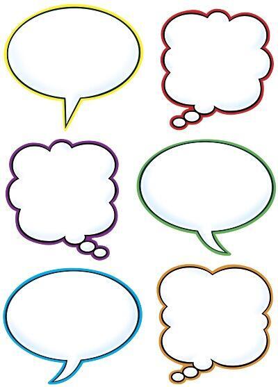 Class Display Decor | 36 Large Speech Balloons Cut Outs for Classroom Displays (T10928)