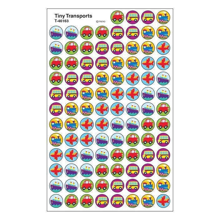 Teacher Stickers | 800 x Tiny Transports / Vehicles Reward Stickers for Kids.