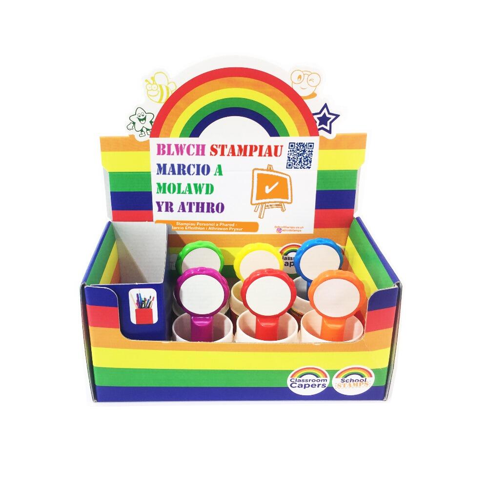 Teacher Stamp | Welsh Teacher Stamp Pick n Mix Boxset - 6/8 Welsh Self-inking Stamps
