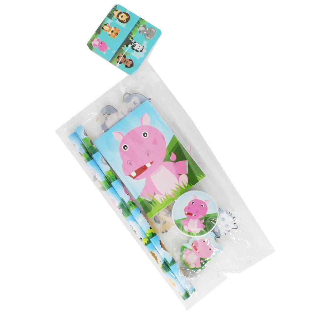 Low Cost Stationery | Cute Jungle Animal Stationery Set. 6 Designs,Perfect Low Cost Gift / Gift Case