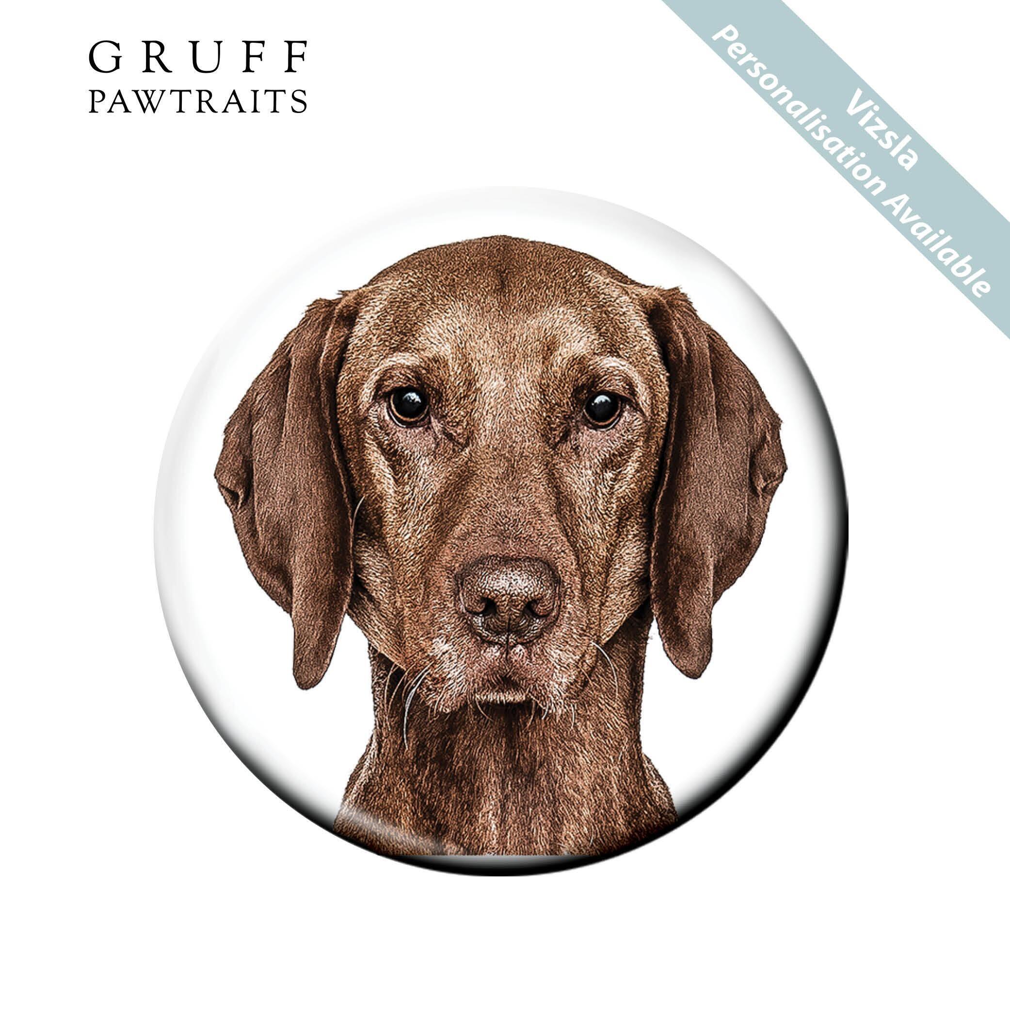 Bulk Fridge Magnets | Stunning Vizsla Dog Fridge Magnets by Gruff Pawtraits. Trade Prices