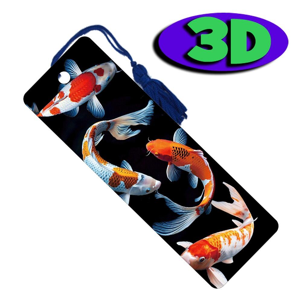 3D Bookmarks | Stunning Koi Carp Bookmark / Ruler - Ideal Reading Incentive/Class Gift/Present
