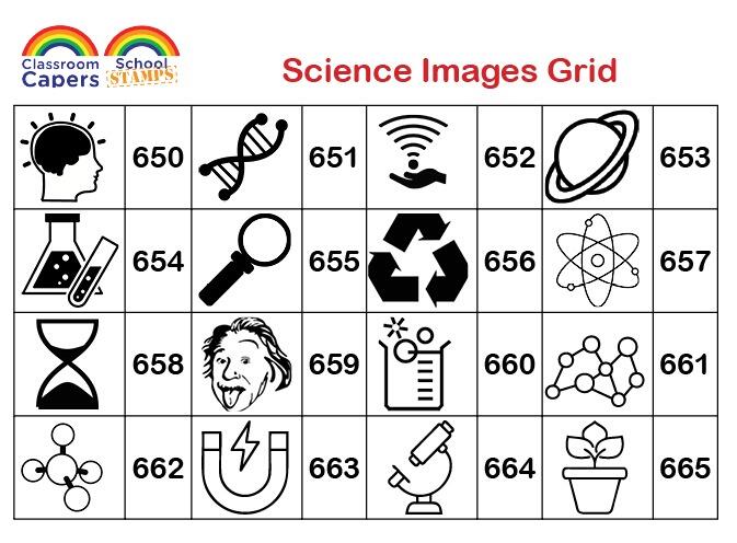 School Reward Schemes | Science Subject Stamps - Stamp / School Logo Options