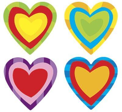 Sticker Chart Stickers | 800 x 11mm Colourful Heart Stickers Bumper Pack (T46083)