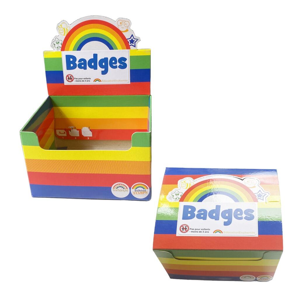 Personalised Badges / Stock Badges for Schools - Storage and Display Box