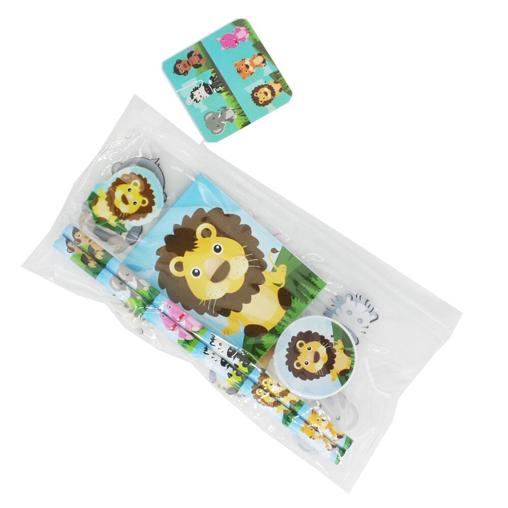 Low Cost Stationery | Cute Jungle Animal Stationery Set. 6 Designs,Perfect Low Cost Gift / Gift Case