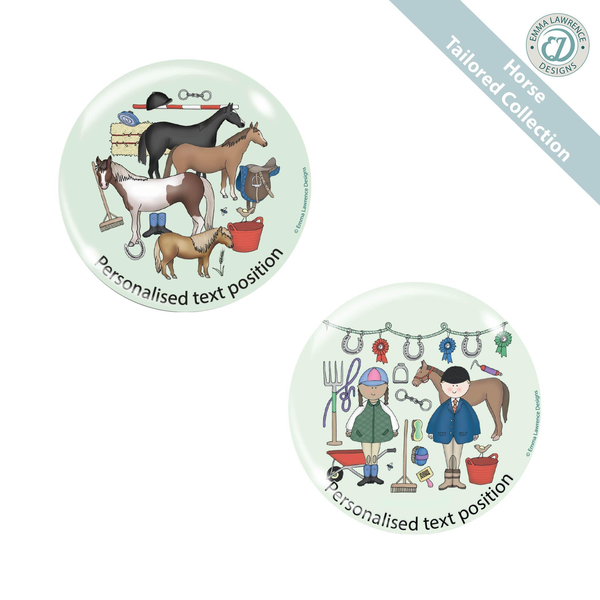 Custom Fridge Magnet | Horse/Pony Collection, Emma Lawrence Personalised Designs. Retail/Trade.